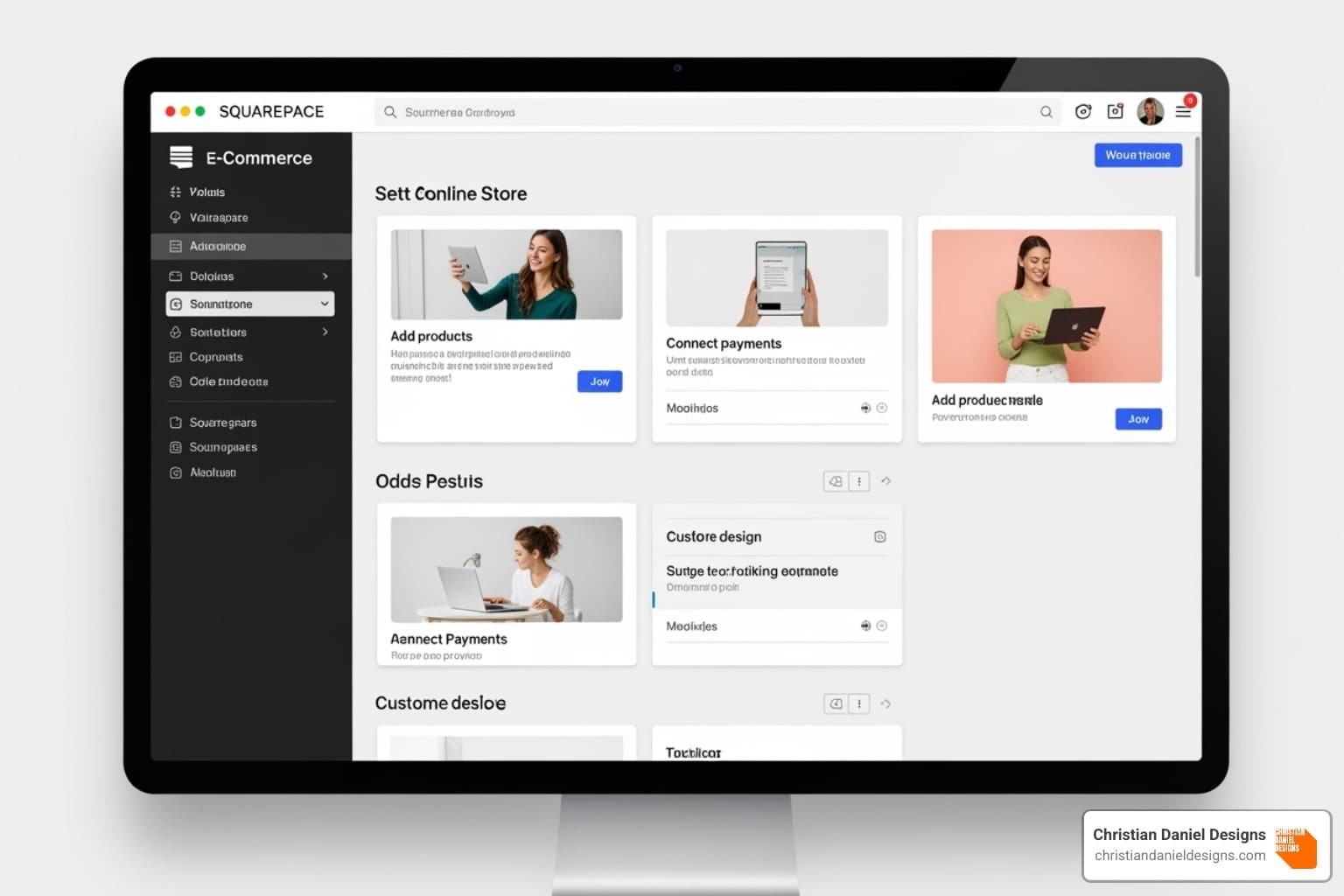 Squarespace dashboard showing the store setup process - squarespace ecommerce website