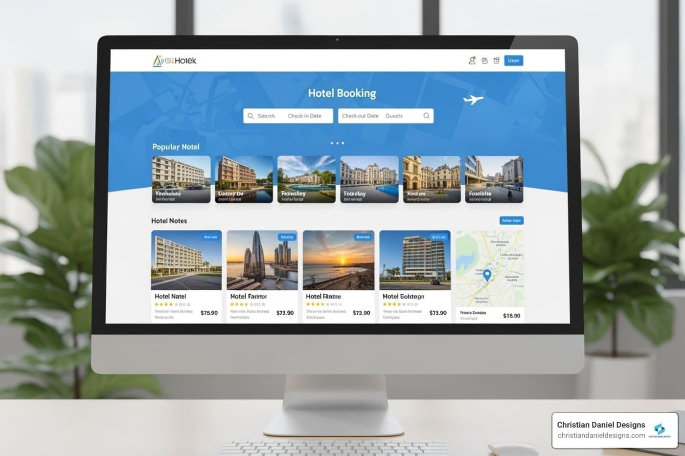 Hotel booking website design